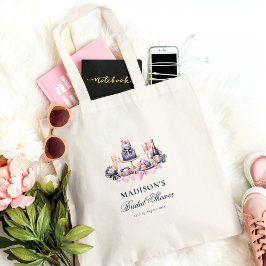 Bolsa Tote Chá de Noiva Personalizado Aquarela Casamento