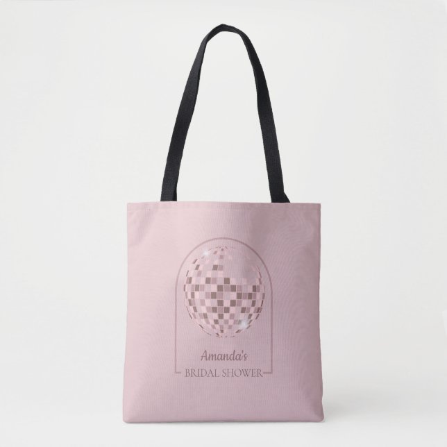 Bolsa Tote Chá de Noiva Pink Disco Boogie (Frente)