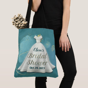 Bolsa Tote Chá de panela Casamento de palhaço Profundo Glitte