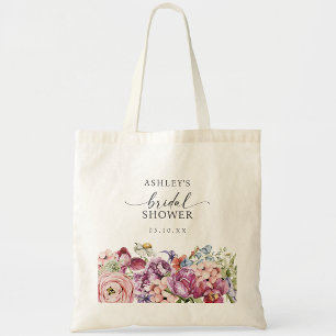 Bolsa Tote Chá de panela de Flor Floral Colorida Elegante