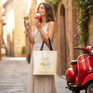 Bolsa Tote Chá de panela de Verão italiano Na moda Dolce Vita