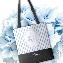 Bolsa Tote Chá de panela - Marca Personalizada Azul Elegante
