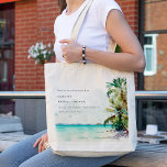 Bolsa Tote Chá de panela Tropical Beach Watercolor Palm Trees<br><div class="desc">Coleção Tema de Palmeiras Tropicais de Cores d'Água.- É um elegante roteiro aquarela Ilustração de palma tropical em praia perfeita para seu casamento e festas de praia tropical. É muito fácil personalizar, com seus detalhes pessoais. Se você precisar de outro produto ou personalização correspondente, por gentileza, envie uma mensagem via...</div>