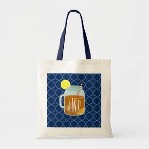 Bolsa Tote Chá doce Monogrammed do frasco de pedreiro -
