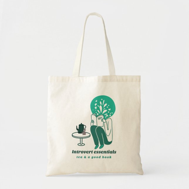 Bolsa Tote Chá e livro (Frente)