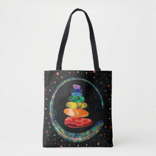 Bolsa Tote Chakras Zen Stones e Enso circundam