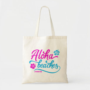 Bolsa Tote Chalaça do verão das praias da magenta Aloha