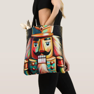 Bolsa Tote Chalk Illustrated Christmas Nutcracker