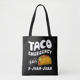 Bolsa Tote Chamada de Emergência Taco 9 Juan Juan Engraçado