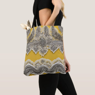 Bolsa Tote Chame-me de amarelo na arte Summer AI
