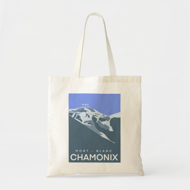 Bolsa Tote Chamonix, Mont Blanc, imagem digital (Frente)