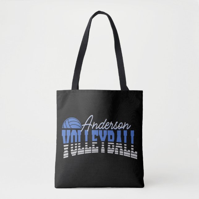 Bolsa Tote Champ da Equipe de NOME ADD do Jogador de Voleibol (Frente)