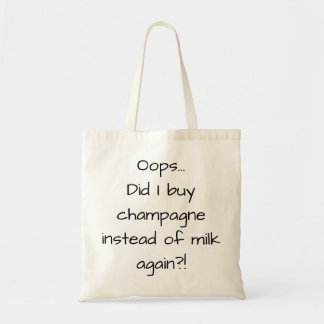 Bolsa Tote Champagne Funny Groceries