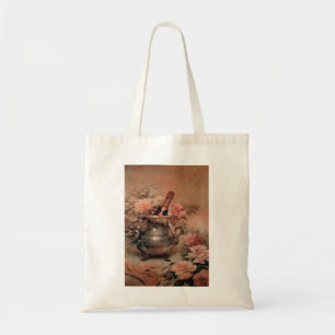 Bolsa Tote Champanhe e Rosas