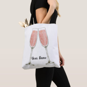 Bolsa Tote Champanhe Rosa Personalizado