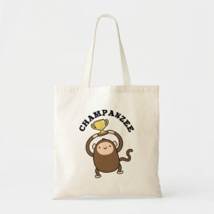 Bolsa Tote Champanzee Cute Champion Chimpanzee Pun