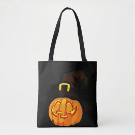 Bolsa Tote Chapéu da Bruxa de Abóbora Minimalista
