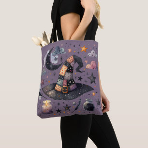 Bolsa Tote Chapéu das Bruxas e Magia Celestial
