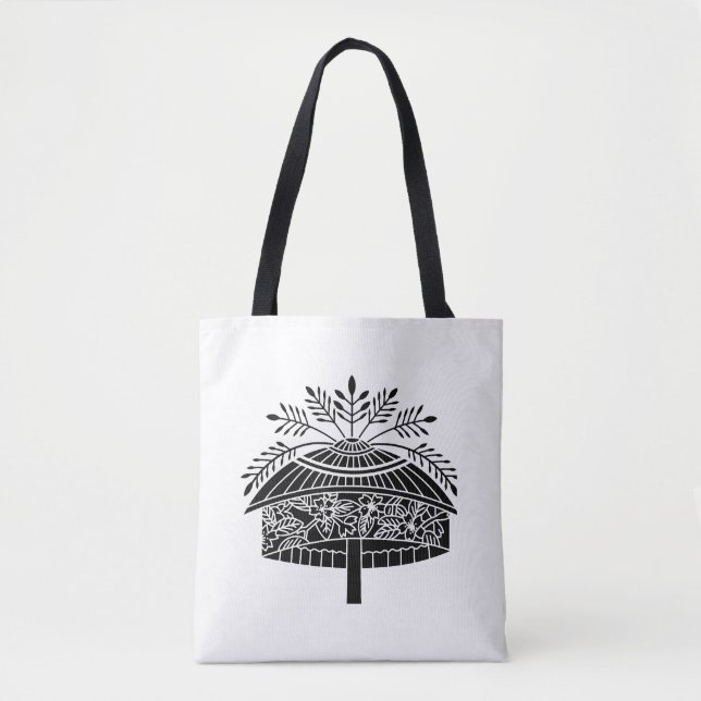 Bolsa Tote Chapéu de flor (Frente)