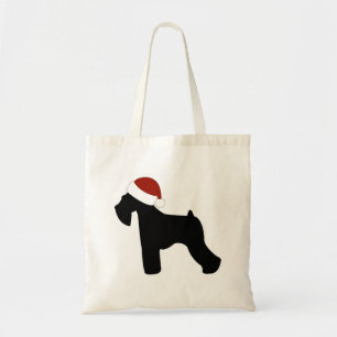Bolsa Tote Chapéu do papai noel do Schnauzer