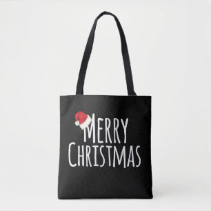 Bolsa Tote Chapéu lunático do papai noel do Feliz Natal no