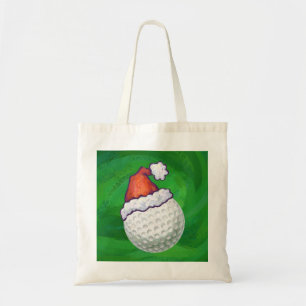 Bolsa Tote Chapéus de Natal de Golf Ball