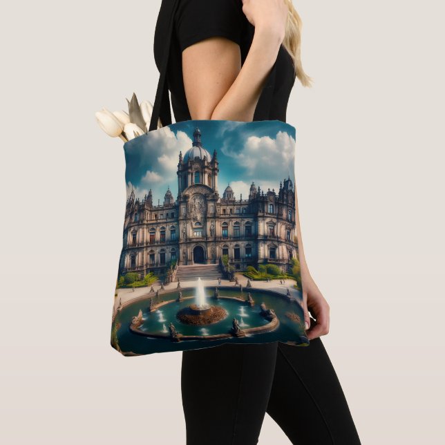 Bolsa Tote Chapultepec Castle Viagens vintage no México (Close Up)