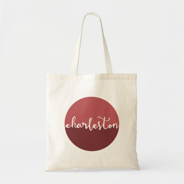 Bolsa Tote Charleston, SC | Rust Círculo (Frente)