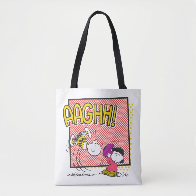 Bolsa Tote Charlie Brown e Lucy Football Comic Graphic (Frente)