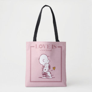 Bolsa Tote Charlie Brown & Snoopy - O amor é um melhor amigo