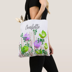 Bolsa Tote Charlotte Floral Monograma