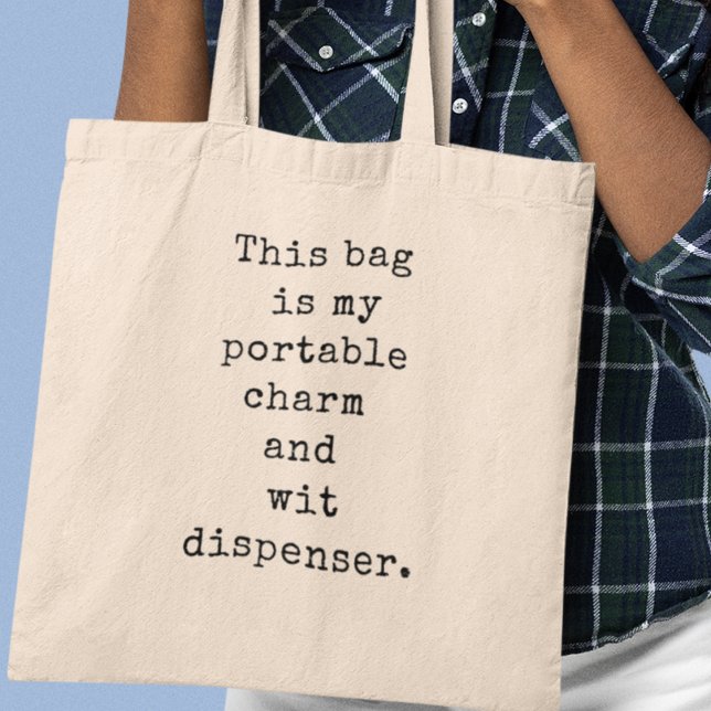 Bolsa Tote Charm and Wit Dispenser Legal Quirky Gift (Shop now and add a touch of humour and sophistication in your everyday carry.)
