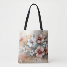 Charme Floral Rosa e Branco