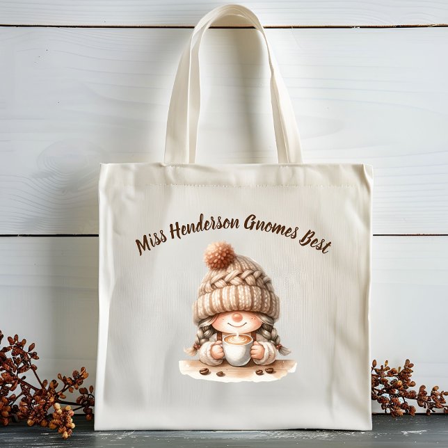 Bolsa Tote Charming Gnome Tote Bag (Teacher Knows Best Canvas Tote Gift bag)