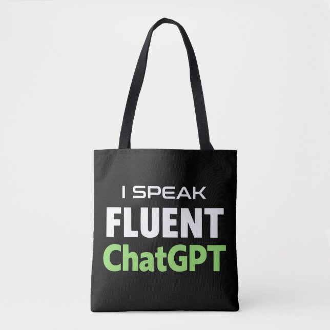 Bolsa Tote ChatGPT Engraçado (Frente)