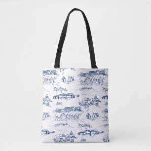 Bolsa Tote Chattanooga Toile Blue