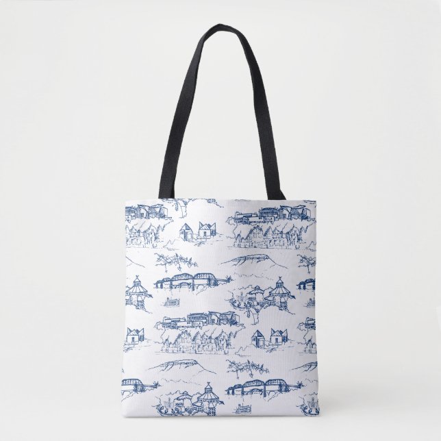 Bolsa Tote Chattanooga Toile Blue (Frente)