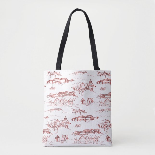 Bolsa Tote Chattanooga Toile Red (Frente)