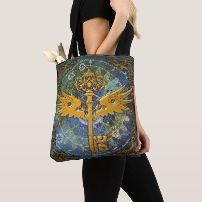 Bolsa Tote Chave Winged Steampunk (Close Up)