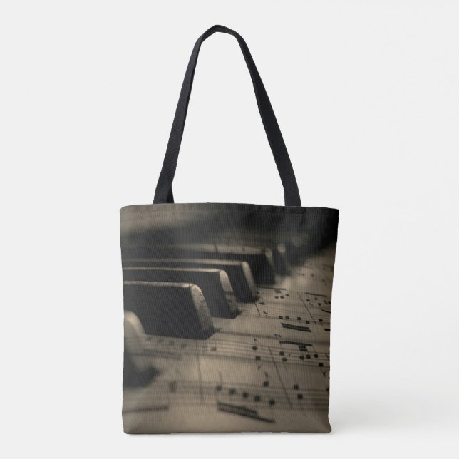 Bolsa Tote Chaves Anticas para Piano de Música (Verso)