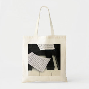 Bolsa Tote Chaves de piano com música