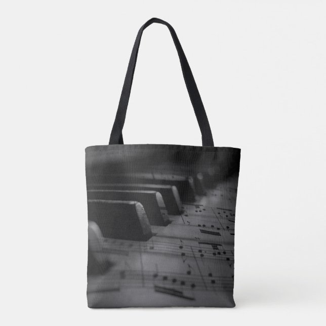 Bolsa Tote Chaves de Piano de Música (Verso)