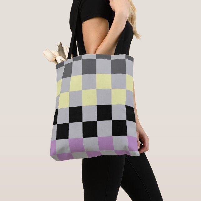 Bolsa Tote Checkerboard (Close Up)