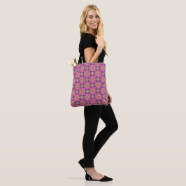 Bolsa Tote Checkered cor-de-rosa
