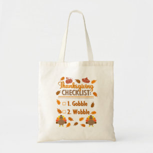 Bolsa Tote Checklist Gobble Wobble Wobble Ugly Sweater