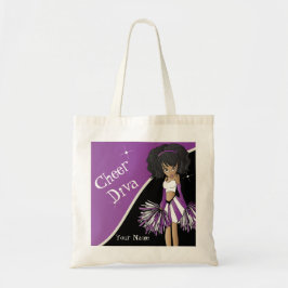Bolsa Tote Cheer Diva Purple Cheerleader Girl