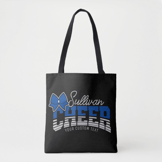Bolsa Tote Cheerleader de atleta da Escola de NOME ADD da Equ (Frente)