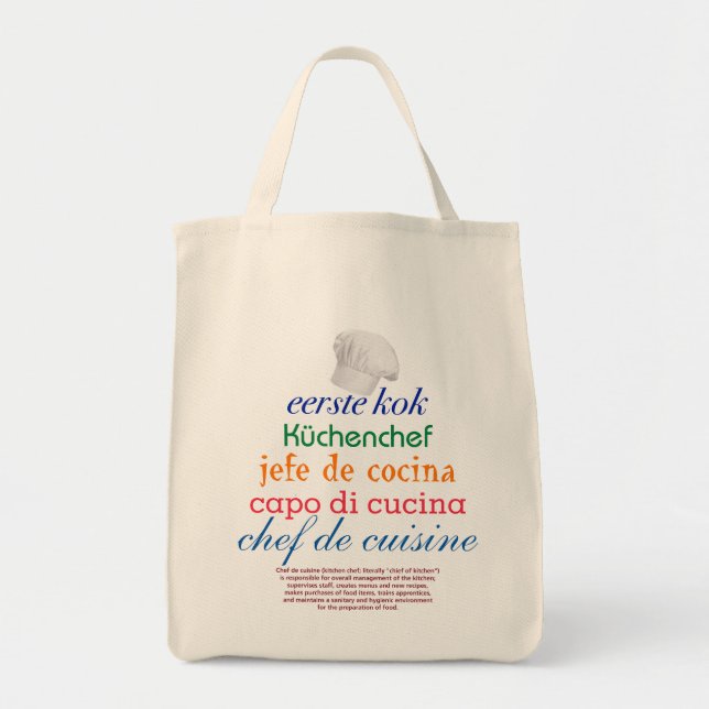 Bolsa Tote chef de cozinha (Frente)
