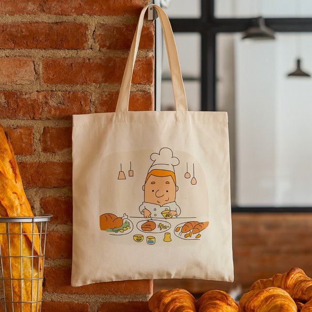 Bolsa Tote Chef em Ação (Criador carregado)