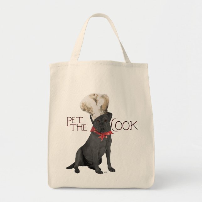 Bolsa Tote Chef Labrador Retriever Preto (Frente)